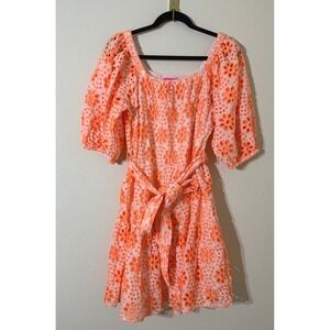 Lilly Pulitzer Women's Kerrigan Dress in Cantaloupe Funflower Sz Medium Preppy